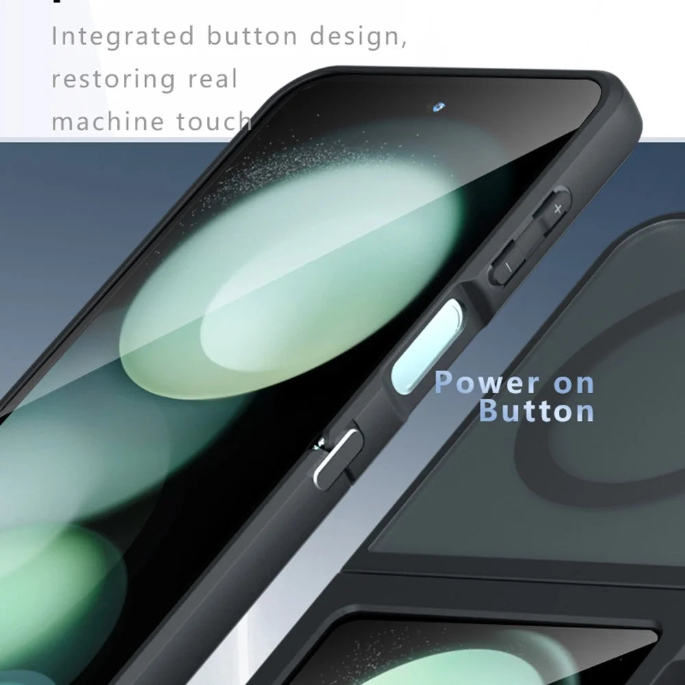 For Samsung Galaxy Z Flip5 5G Magnetic Case TPU + PC Matte Skin Touch Phone Cover - 7