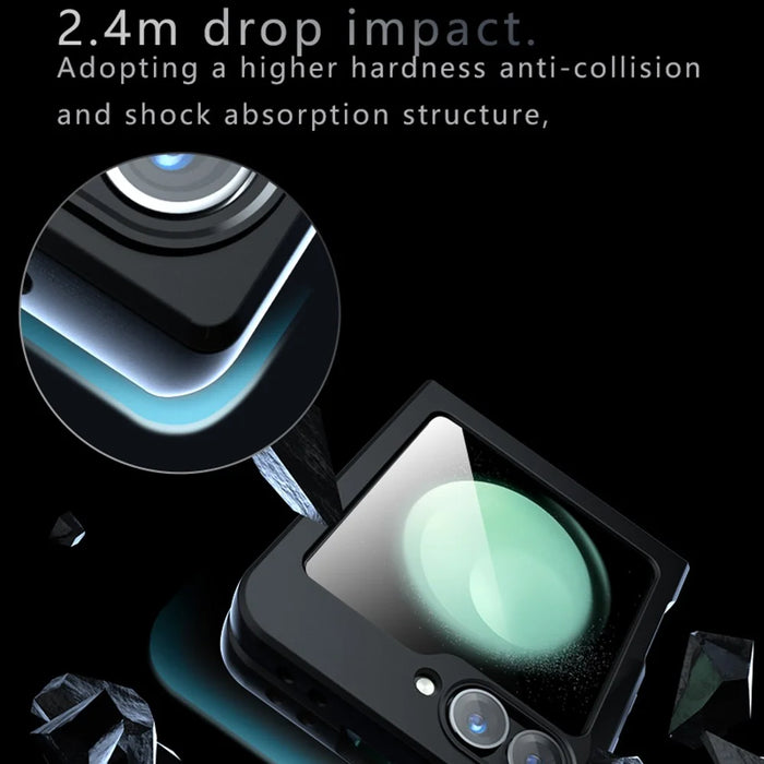 For Samsung Galaxy Z Flip5 5G Case TPU + PC Shockproof Clear Phone Cover - 4