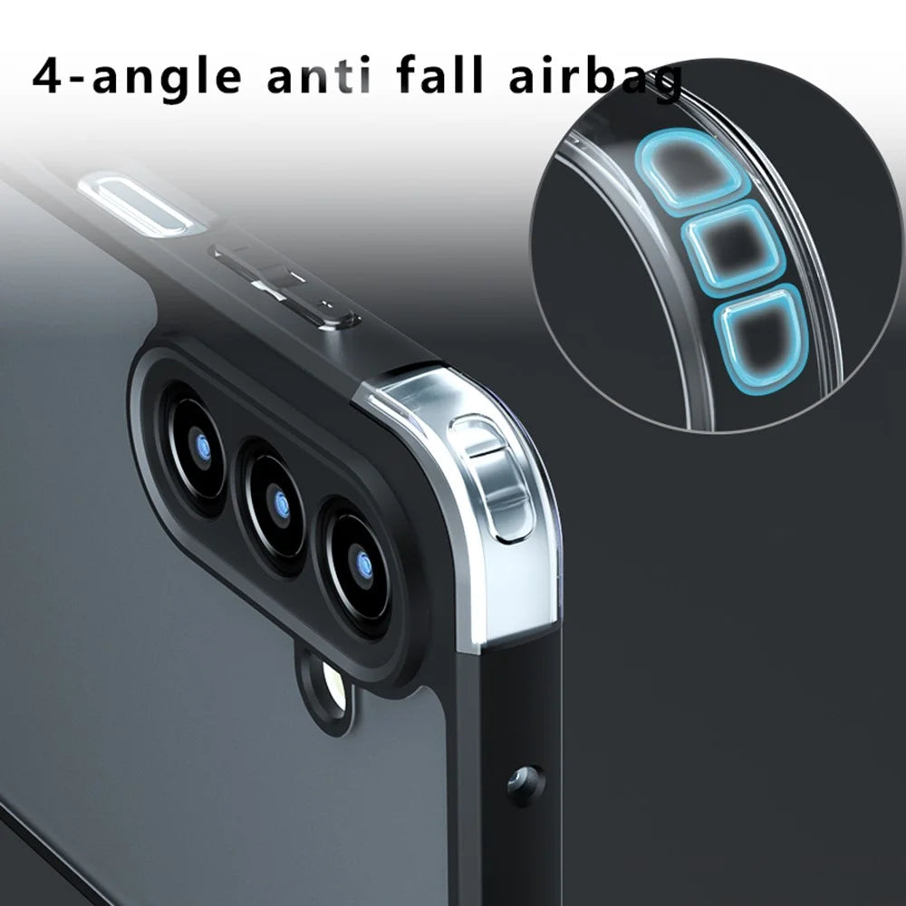For Samsung Galaxy A14 5G Case TPU + PC Shockproof Clear Phone Cover - 3
