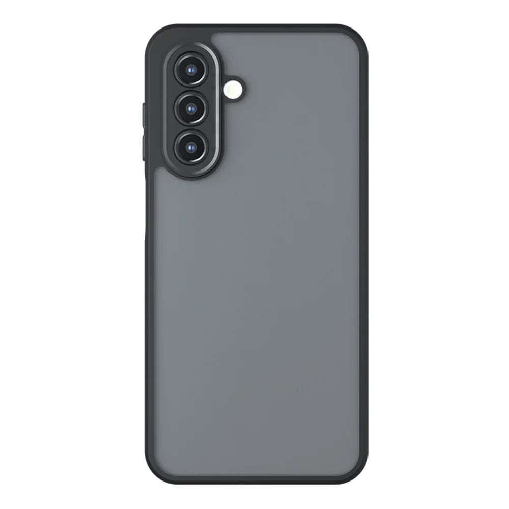 For Samsung Galaxy A14 5G Case Skin-Touch TPU + PC Matte Phone Back Cover, Transparent Black - 2