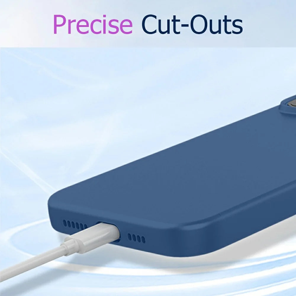 For iPhone 16 Case Soft TPU Shockproof Protective Phone Cover - Blue - 6