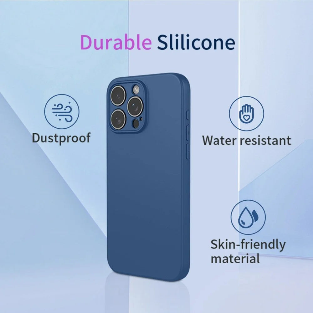 For iPhone 16 Pro Case Soft TPU Shockproof Protective Phone Cover - Blue - 4