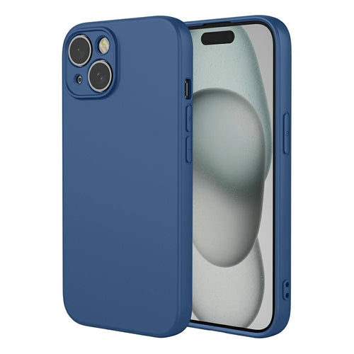 For iPhone 15 Case Soft TPU Shockproof Protective Phone Cover - Blue - 1