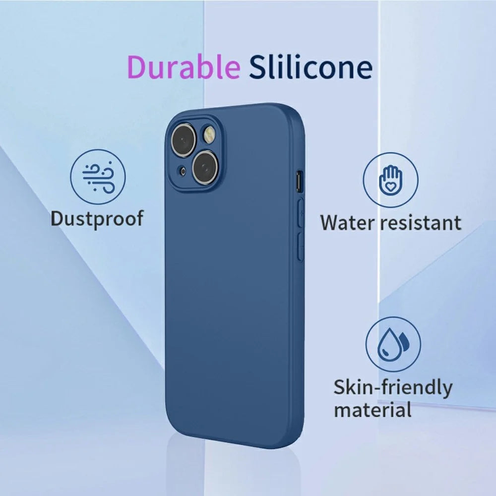 For iPhone 15 Case Soft TPU Shockproof Protective Phone Cover - Blue - 4