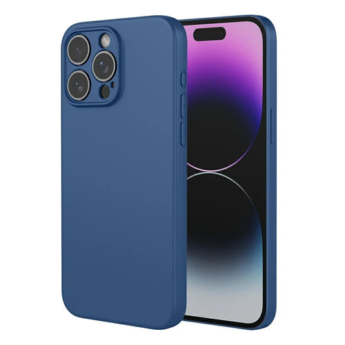 For iPhone 15 Pro Max Case Soft TPU Shockproof Protective Phone Cover - Blue - 1
