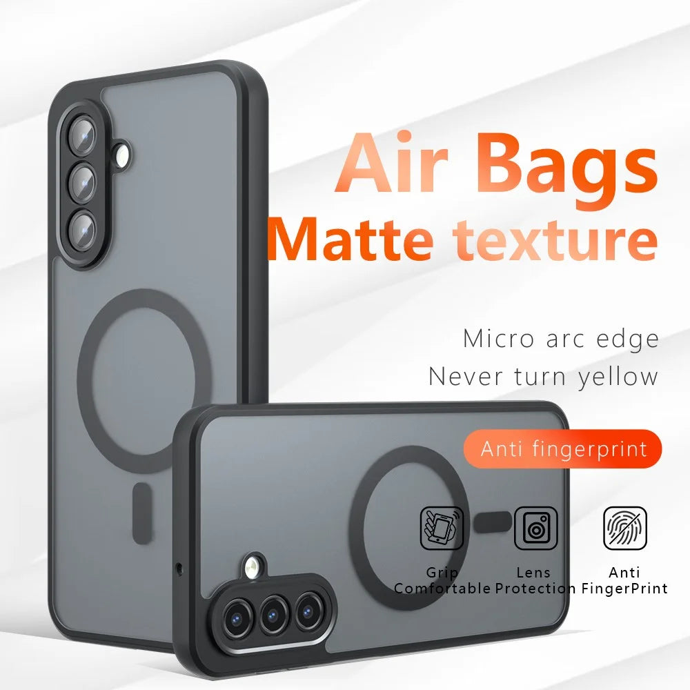 For Samsung Galaxy A17 5G / A17 4G Magnetic Case TPU + PC Matte Skin Touch Phone Cover - 2