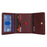 For Samsung Galaxy Z Flip4 5G Case Card Holder Kickstand Litchi Texture PU TPU Phone Cover with Long Strap - Wine Red - 2