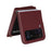 For Samsung Galaxy Z Flip4 5G Case Card Holder Kickstand Litchi Texture PU TPU Phone Cover with Long Strap - Wine Red - 4