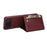 For Samsung Galaxy Z Flip4 5G Case Card Holder Kickstand Litchi Texture PU TPU Phone Cover with Long Strap - Wine Red - 5
