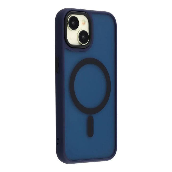 For iPhone 14  /  13 Case Compatible with MagSafe Skin-Touch PC + TPU Phone Cover - Navy Blue - 1