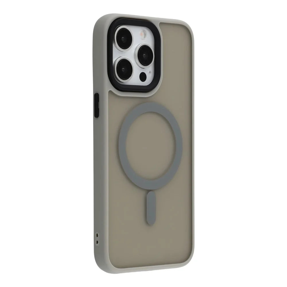 For iPhone 13 Pro Max Case Compatible with MagSafe Skin-Touch PC + TPU Phone Cover - Titanium Grey - 1