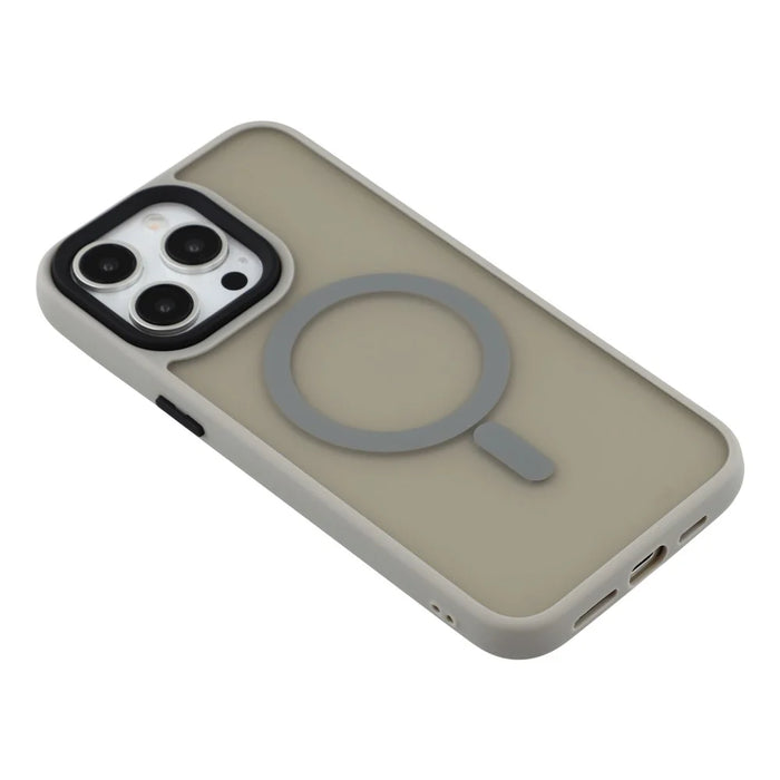 For iPhone 13 Pro Max Case Compatible with MagSafe Skin-Touch PC + TPU Phone Cover - Titanium Grey - 4