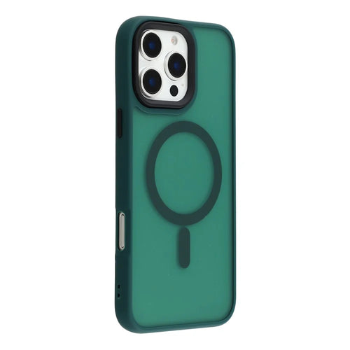For iPhone 16 Pro Case Compatible with MagSafe Skin-Touch PC + TPU Phone Cover - Green - 1