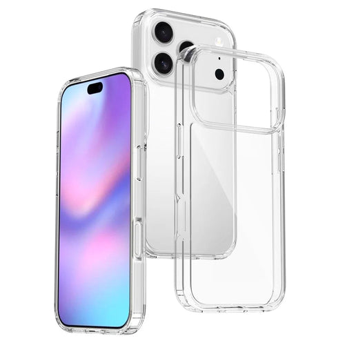 For iPhone 18 Pro / 17 Pro Case Anti-Scratch TPU + Acrylic Clear Back Phone Cover - Transparent - 1