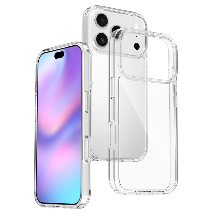 For iPhone 18 Pro / 17 Pro Case Anti-Scratch TPU + Acrylic Clear Back Phone Cover - Transparent - 1