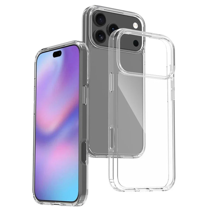For iPhone 18 Pro Max / 17 Pro Max Case Anti-Scratch TPU + Acrylic Clear Back Phone Cover - Transparent - 1