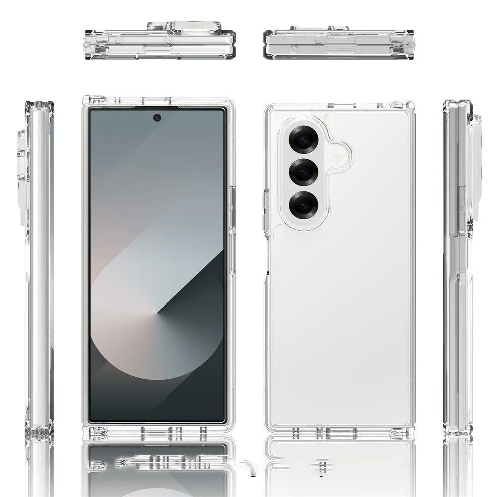 For Samsung Galaxy Z Fold7 5G Case Anti-Scratch TPU + Acrylic Clear Back Phone Cover - Transparent - 5