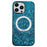 For iPhone 16 Pro Max Magnetic Case with Kickstand Glitter Electroplated TPU + PC Phone Cover - Blue - 1