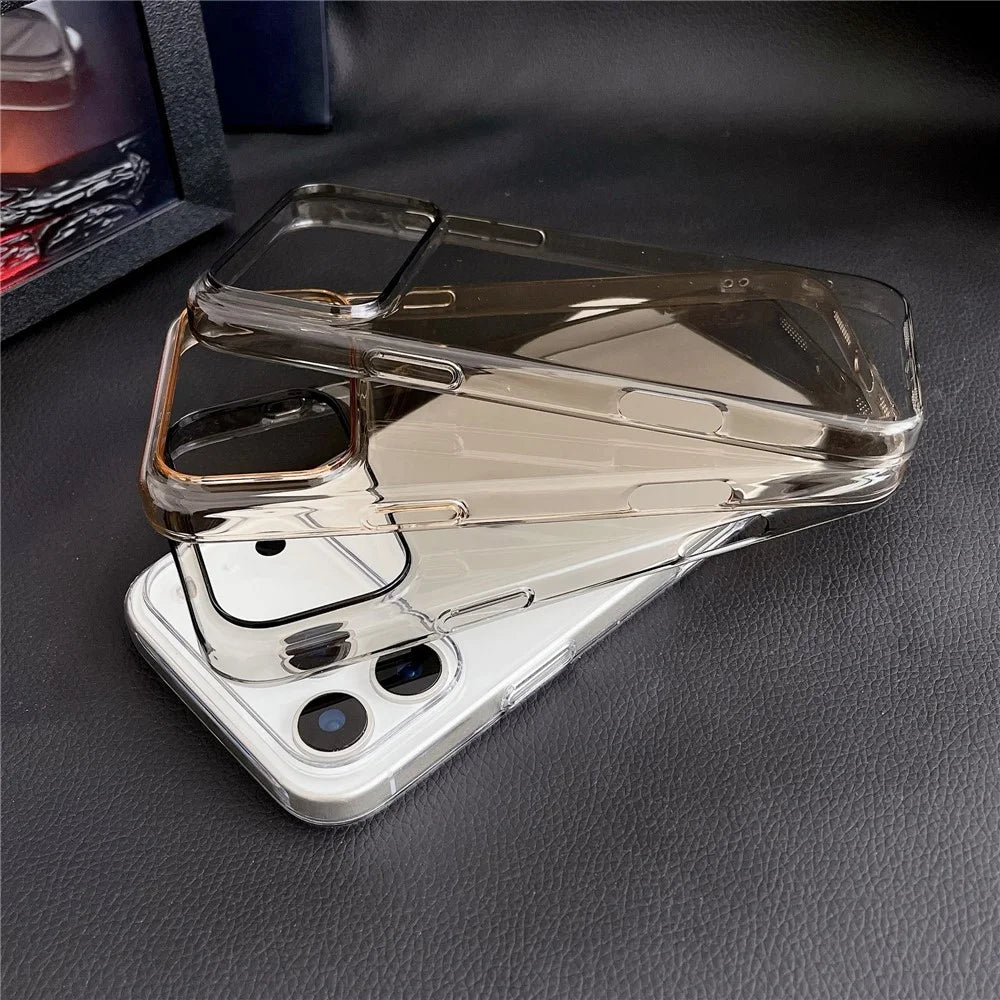 For iPhone 17 Pro Crystal Clear Case Shockproof Hard PC Phone Back Cover - Transparent - 6