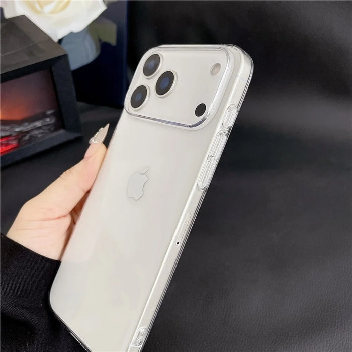 For iPhone 17 Pro Max Crystal Clear Case Shockproof Hard PC Phone Back Cover - Transparent - 4