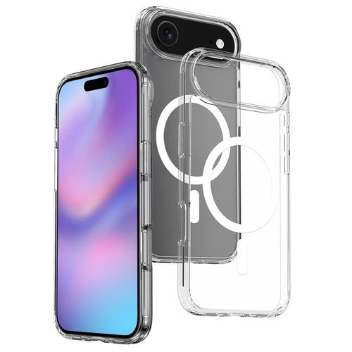 For iPhone Air Magnetic Case 2.0mm Scratch Resistant TPU + PC Clear Phone Cover - 1