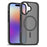 For iPhone 17 Case Compatible with MagSafe TPU Frame Acrylic Back Phone Cover Skin Touch - Black - 1