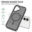 For iPhone 17 Case Compatible with MagSafe TPU Frame Acrylic Back Phone Cover Skin Touch - Black - 2