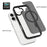 For iPhone 17 Case Compatible with MagSafe TPU Frame Acrylic Back Phone Cover Skin Touch - Black - 5