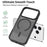 For iPhone 18 Pro / 17 Pro Case Compatible with MagSafe TPU Frame Acrylic Back Phone Cover Skin Touch - Black - 4