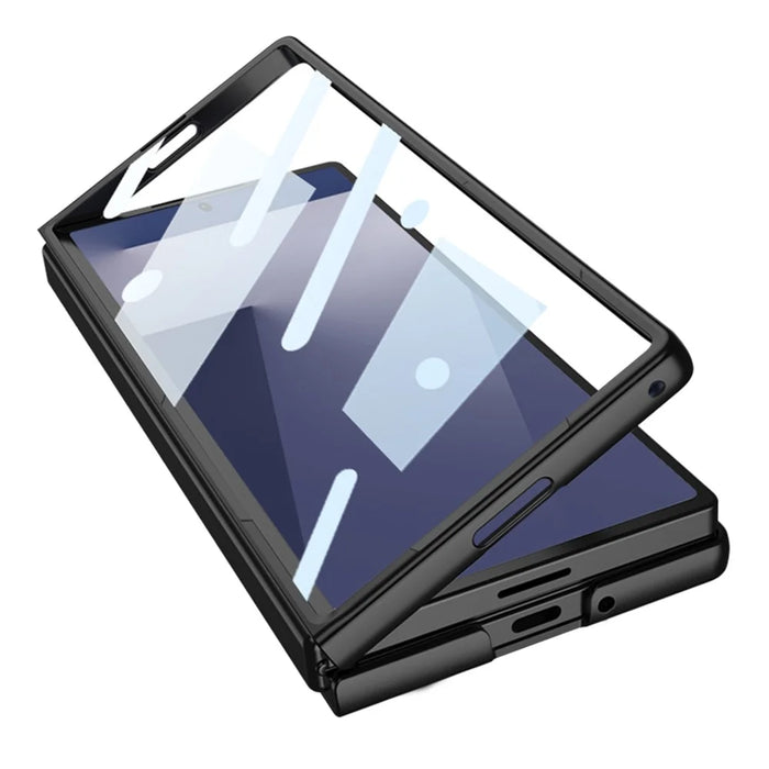GKK For Samsung Galaxy Z Fold7 5G Case PC + Tempered Glass Phone Back Cover - Black - 2