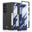 GKK For Samsung Galaxy Z Fold7 5G Case with Kickstand PC + Tempered Glass Phone Cover - Black - 1