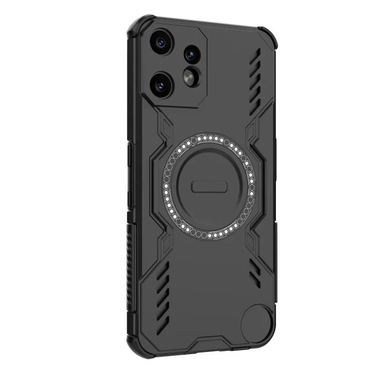 WANLONFENG For Nothing CMF Phone 2 Pro Magnetic Case  DJ Series PC TPU Phone Cover with 2Pcs Tempered Glass Film - Black - 5