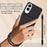 For Samsung Galaxy S25 Edge Liquid Silicone Case  Phone Back Cover with Card Holder and Short Strap - Black - 3