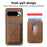 For Google Pixel 10 Pro XL Case Magnetic Case Leather Back Cover with Detachable Card Holder - Brown - 5