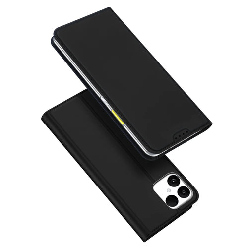 DUX DUCIS For Fairphone 6 Case  Skin Pro Series Leather Stand Cover Card Holder - Black - 1