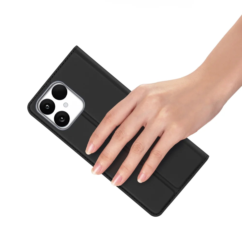 DUX DUCIS For Fairphone 6 Case  Skin Pro Series Leather Stand Cover Card Holder - Black - 6