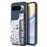 For Google Pixel 10 Pro XL Leather Phone Cover with RFID Blocking Zipper Card Bag Kickstand - Blue - 1