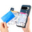 For Google Pixel 10 Pro XL Leather Phone Cover with RFID Blocking Zipper Card Bag Kickstand - Blue - 2