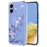 For iPhone 16 Case Butterfly Floral Pattern Printing TPU Phone Back Cover - Violets - 1
