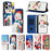 For iPhone 16 Pro Wallet Case Christmas Pattern Printing Leather Phone Cover with Lanyard - Gift Box Snowman - 4