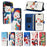 For iPhone Air Wallet Case Christmas Pattern Printing Leather Phone Cover with Lanyard - Gift Box Snowman - 3