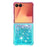 For Samsung Galaxy Z Flip7 5G TPU Case Gradient Quicksand Phone Back Cover - Pink+Sky Blue - 3