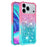 For iPhone 18 Pro Max / 17 Pro Max TPU Case Gradient Quicksand Phone Back Cover - Pink+Sky Blue - 3