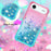 For iPhone Air TPU Case Gradient Quicksand Phone Back Cover - Pink+Sky Blue - 5