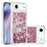 For iPhone Air TPU Case Glitter Quicksand Shockproof Phone Back Cover - Rose Gold / Hearts - 1