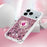 For iPhone 18 Pro Max / 17 Pro Max TPU Case with Kickstand Quicksand Shockproof Cover - Rose Gold / Hearts - 5