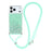 For iPhone 17 Pro Max Case Cute Bling TPU Epoxy Phone Cover with Lanyard - Green - 1
