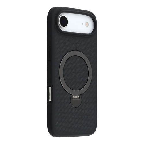 For iPhone Air Case Compatible with MagSafe Kickstand TPU + PC Phone Cover Carbon Fiber Texture - 1