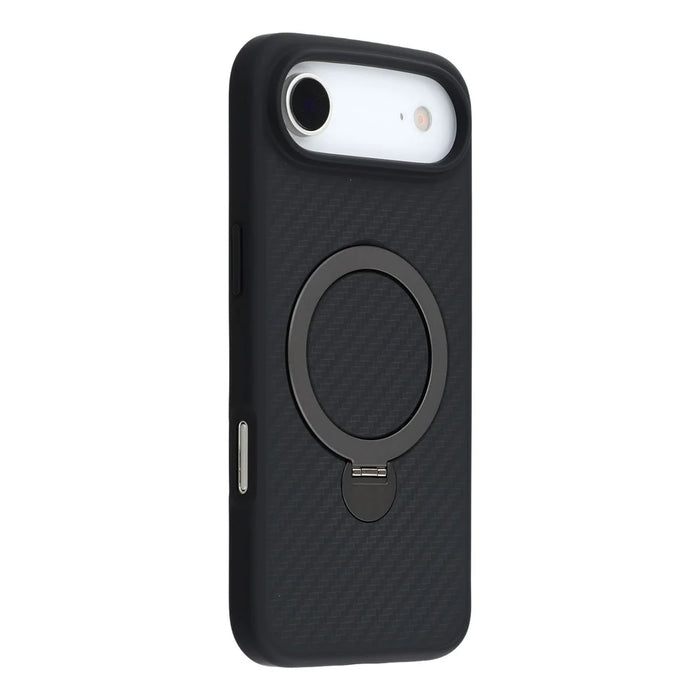 For iPhone Air Case Compatible with MagSafe Kickstand TPU + PC Phone Cover Carbon Fiber Texture - 1