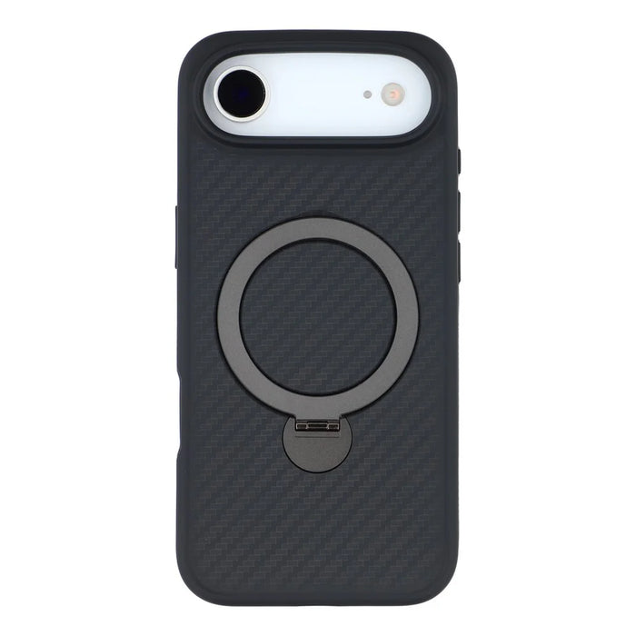 For iPhone Air Case Compatible with MagSafe Kickstand TPU + PC Phone Cover Carbon Fiber Texture - 3